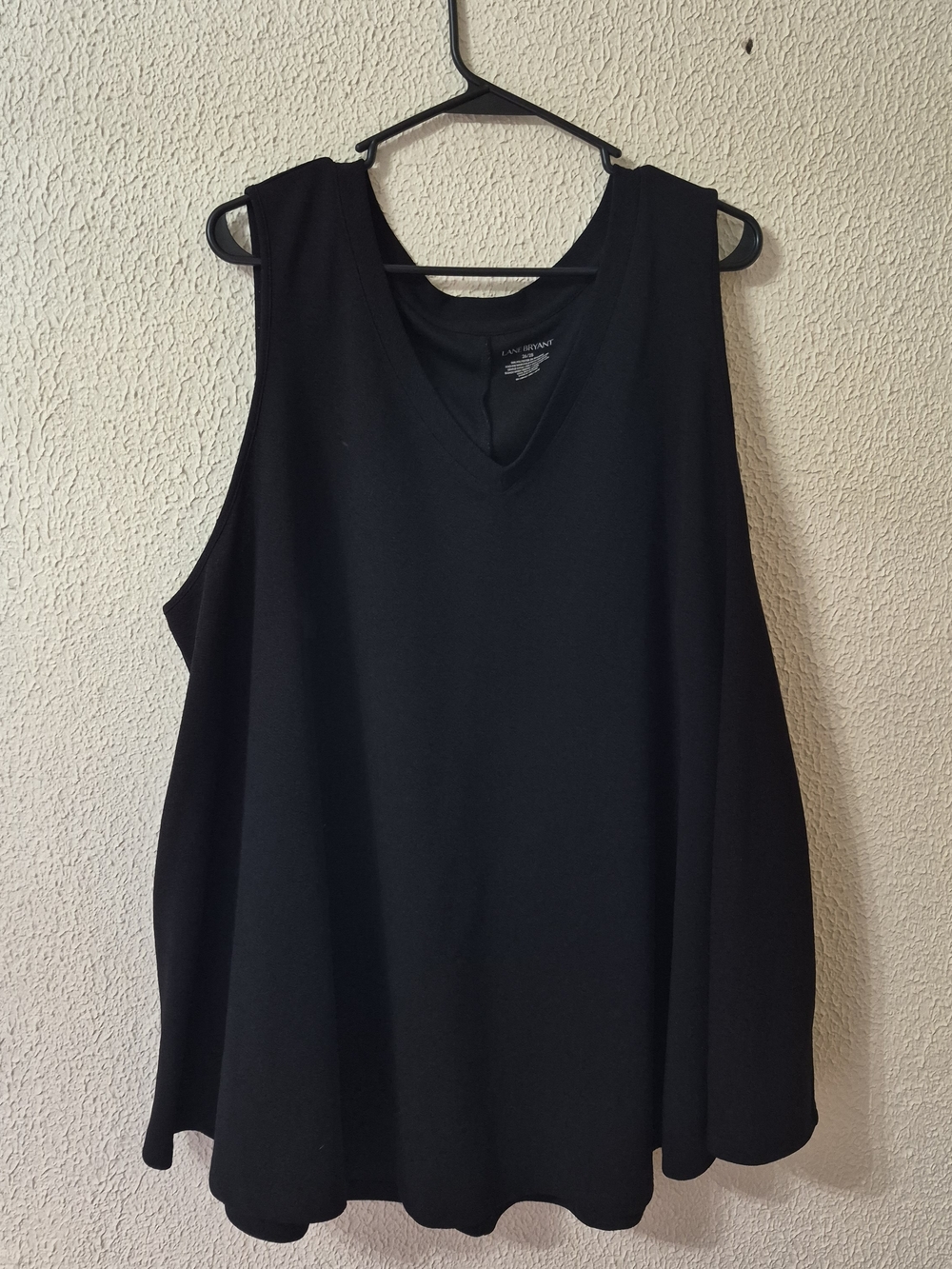 Lane Bryant Black V-Neck Tank